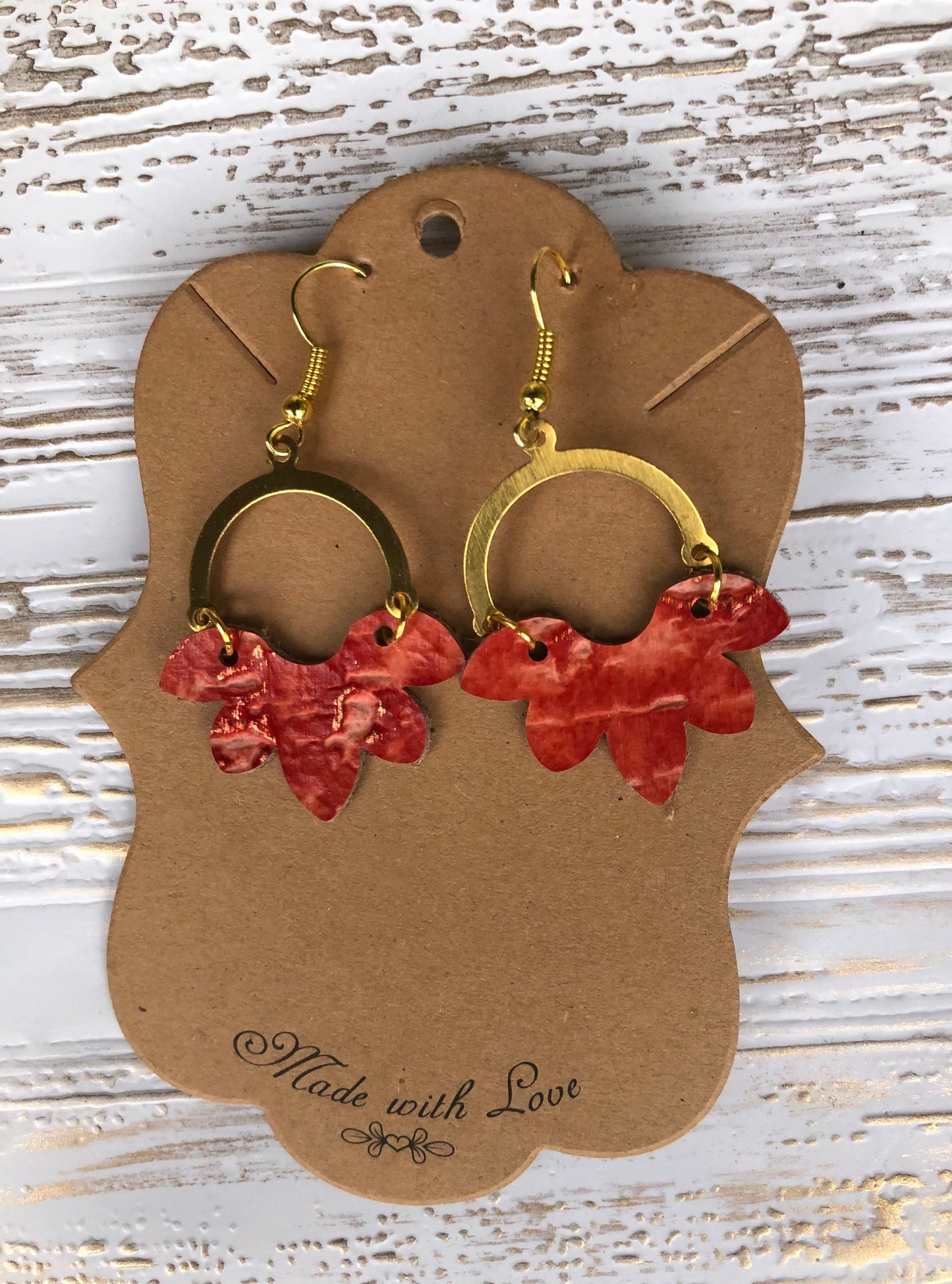 Orange Wildwood Mini Stella Earrings
