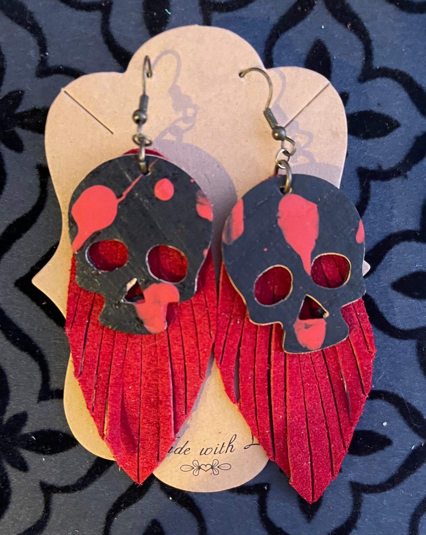 Horror Skull Fringe Earrings
