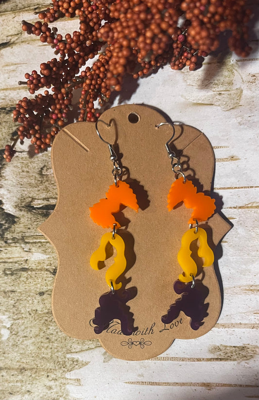 Three Sisters Acrylic Earrings