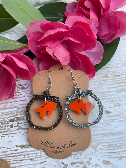 Acrylic Koi Earrings