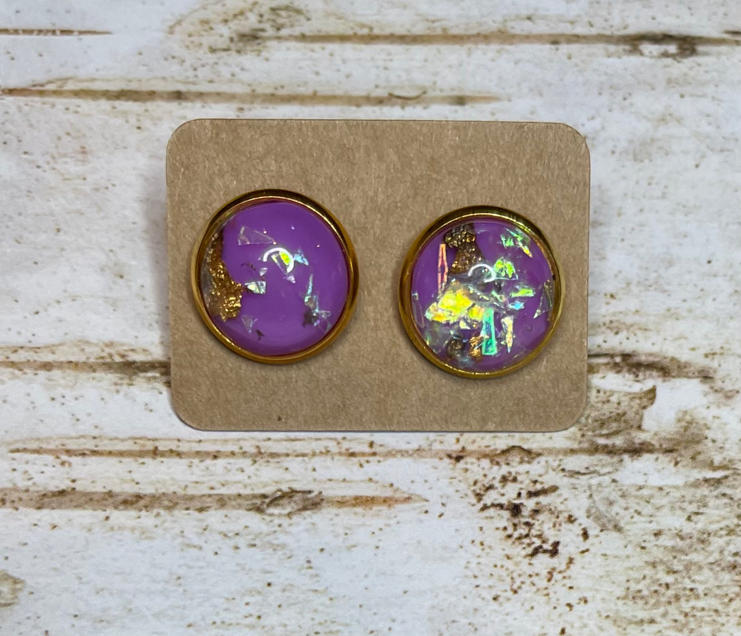 Purple Foil Studs