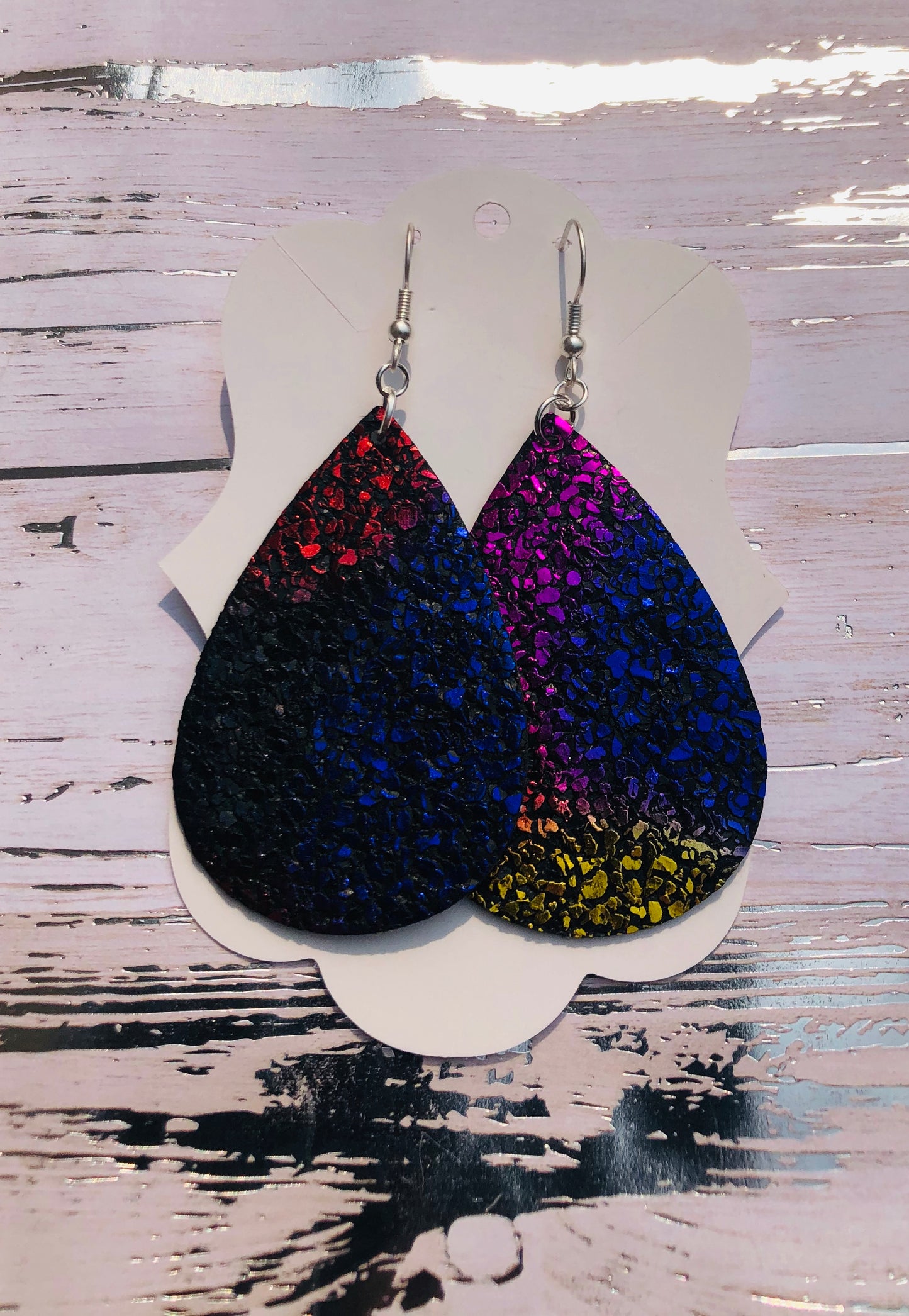 Rainbow Teardrop Earrings