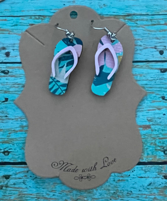 Flip flop Wooden Earrings