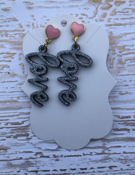 Love Letters Silver Earrings