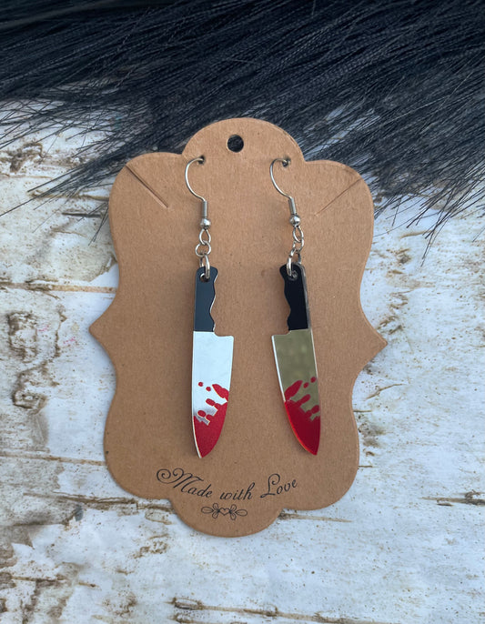 Scream Knife Earrings