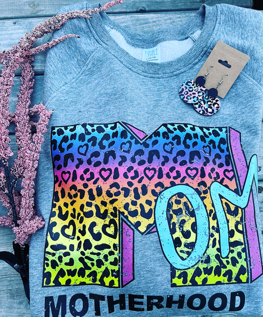 Mom Life  Sweatshirt and Earrings