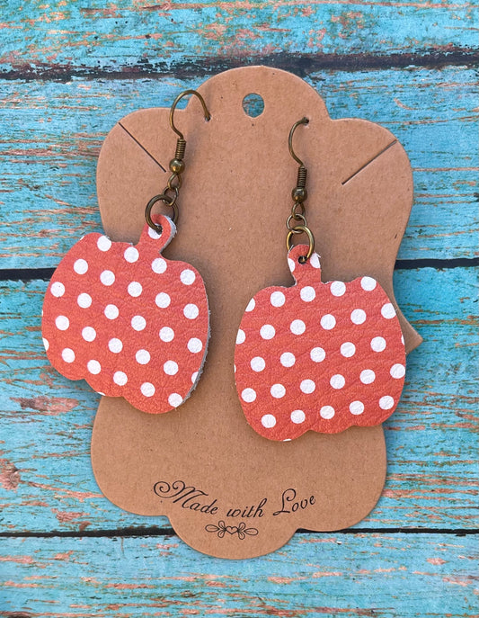 Genuine Leather Polkadot Mini Pumpkins