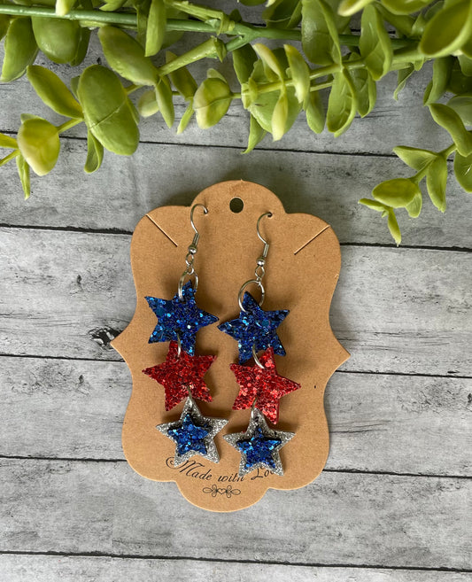 Patriotic Star Earrings