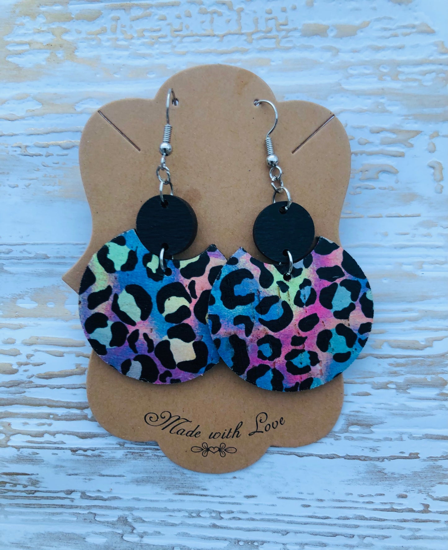 Athena Neon Cheetah Dangle Earrings