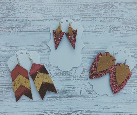 Red and Gold Chief Earrings