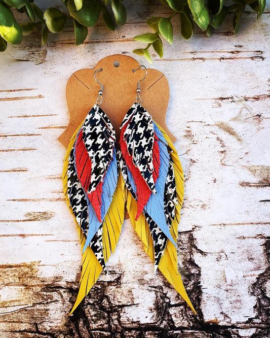 Layered Funky Fringe Earrings