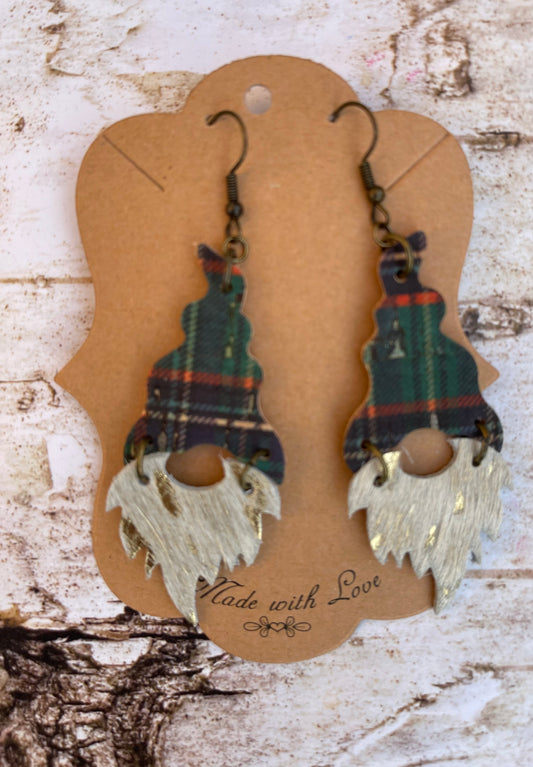 Henderson Plaid Christmas Gnome Earrings