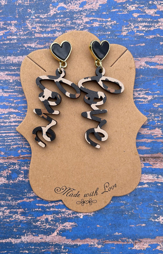 Love Letters Cheetah Earrings