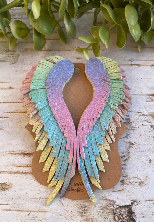 Pastel Ombré Angel Wings Earrings