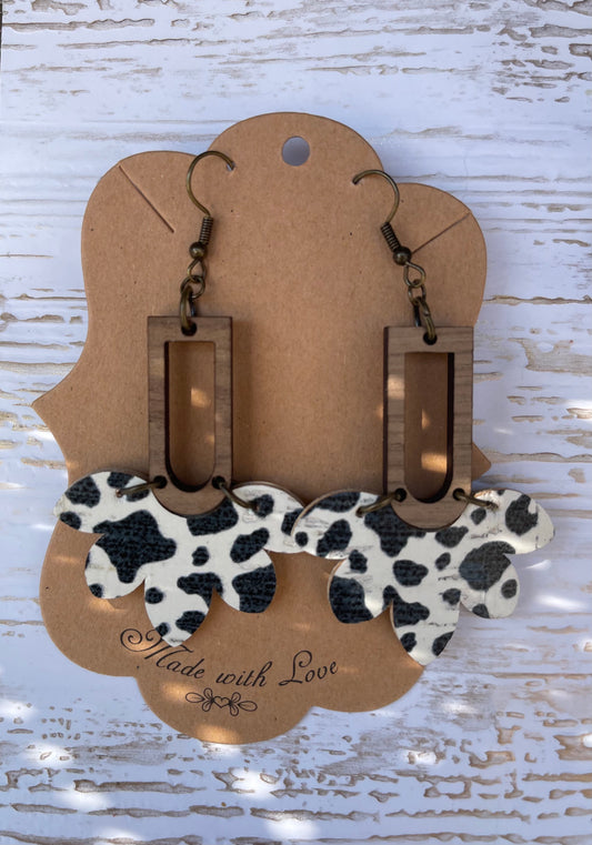 Cow Print Stella Earrings