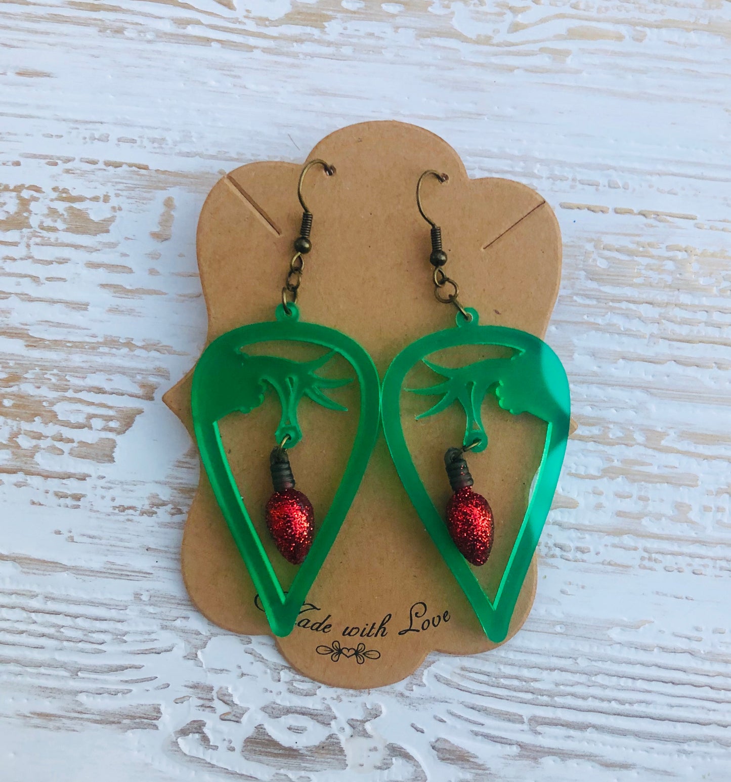 Grinchy Christmas Earrings