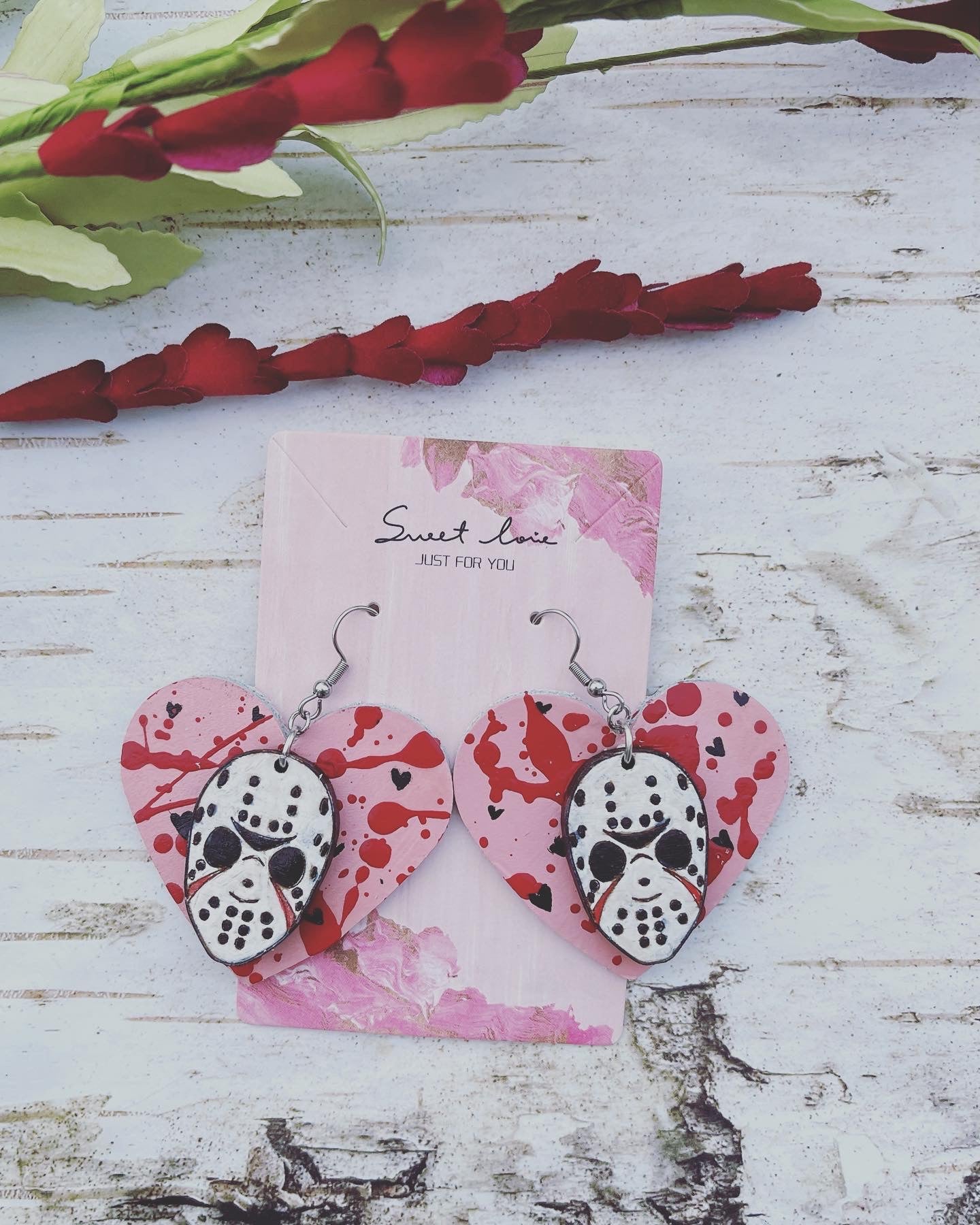 Custom Listing: You Slay My Heart Earrings