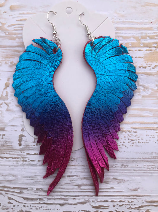Double Layer Ombré Angel  Wings