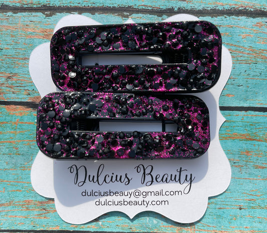 Toil and Trouble Resin Rhinestone Hair Clips