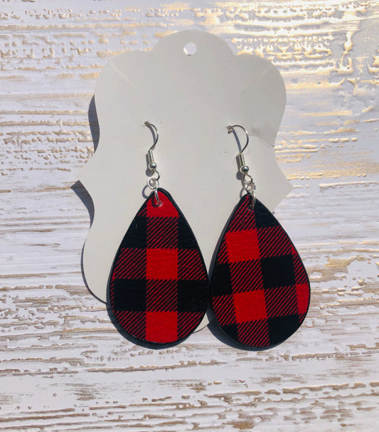 Buffalo Plaid Teardrops