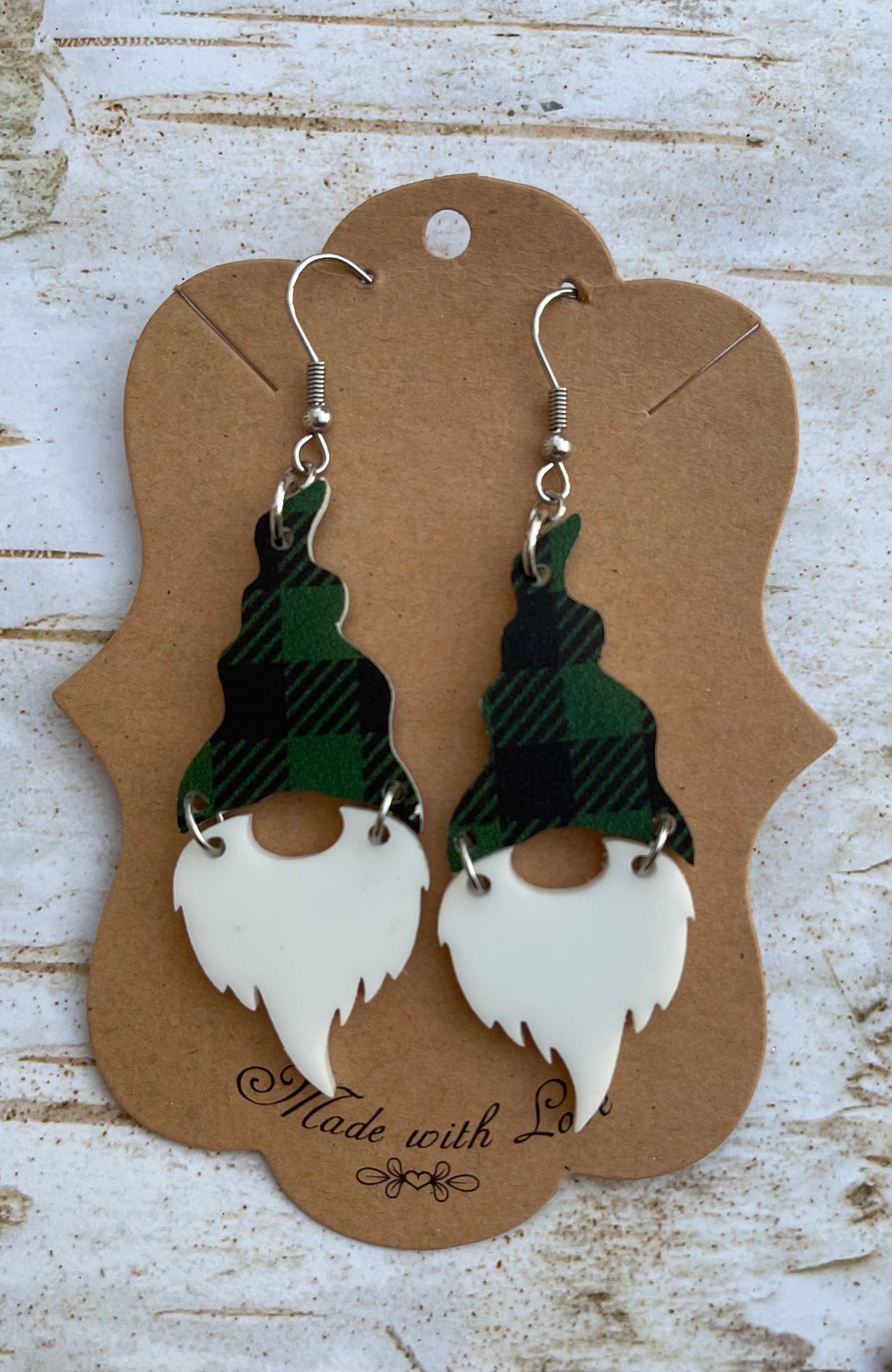 Acrylic Christmas Gnome Earrings