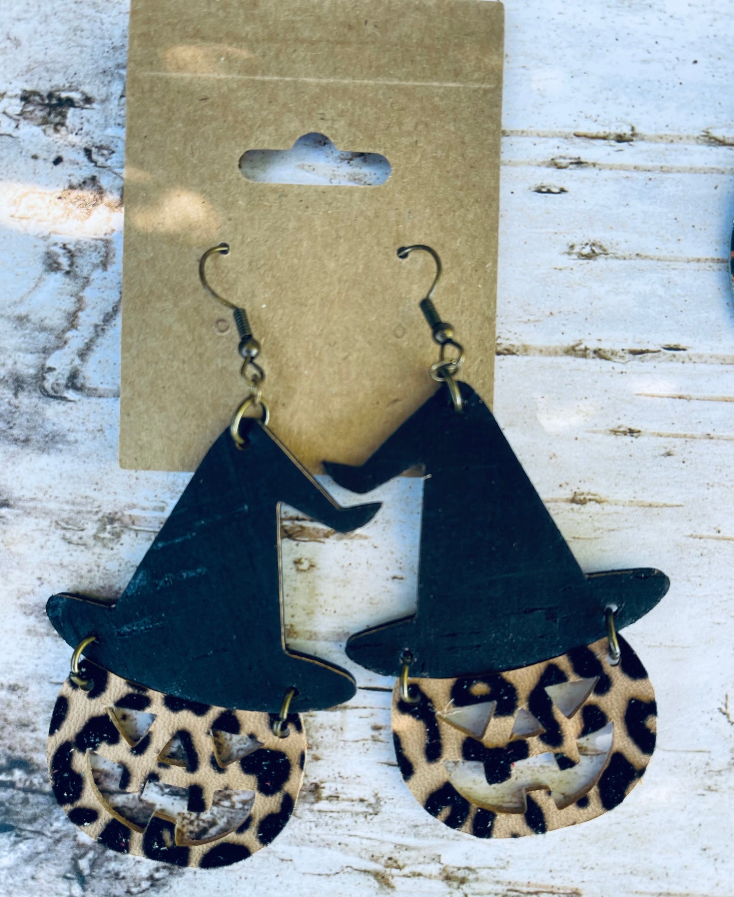 Leopard Jack-O- Lantern Earrings