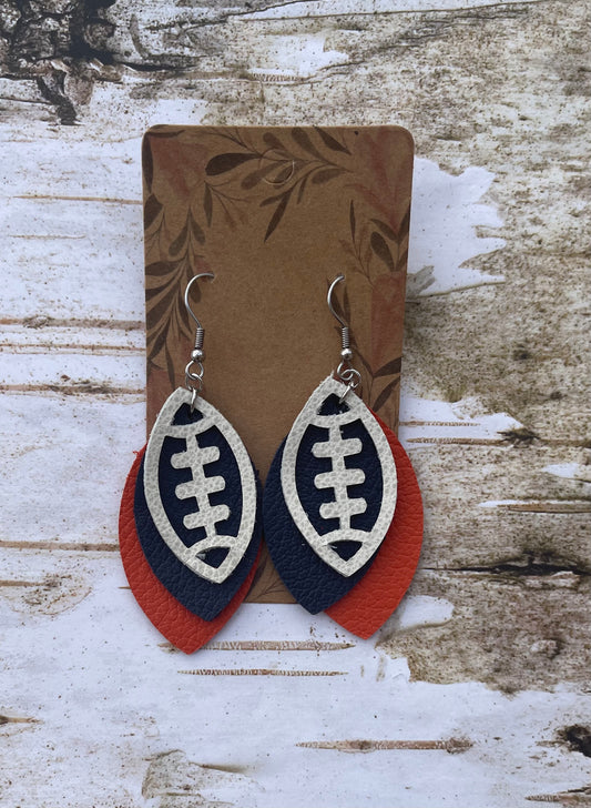 Denver Broncos Football Earrings