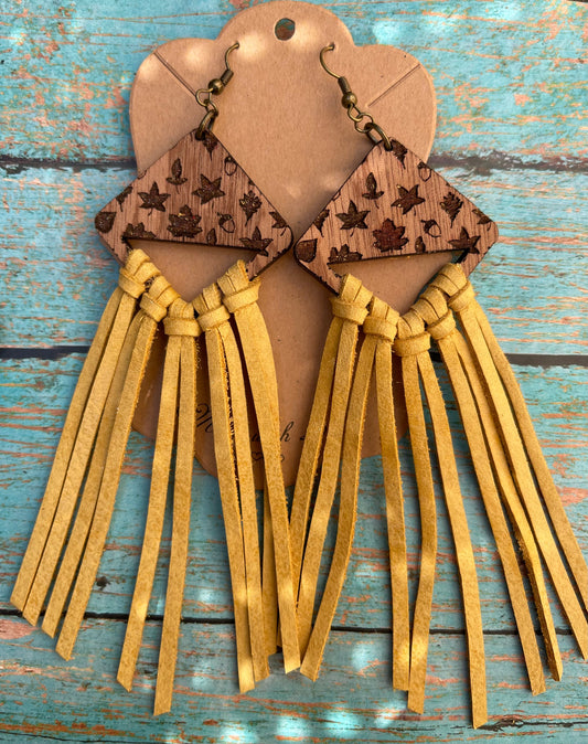 Sunflower Fringe Earrings