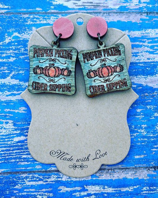 Pumpkin Picking Fall Earrings