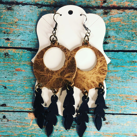 Distressed Dreamcatcher Earrings