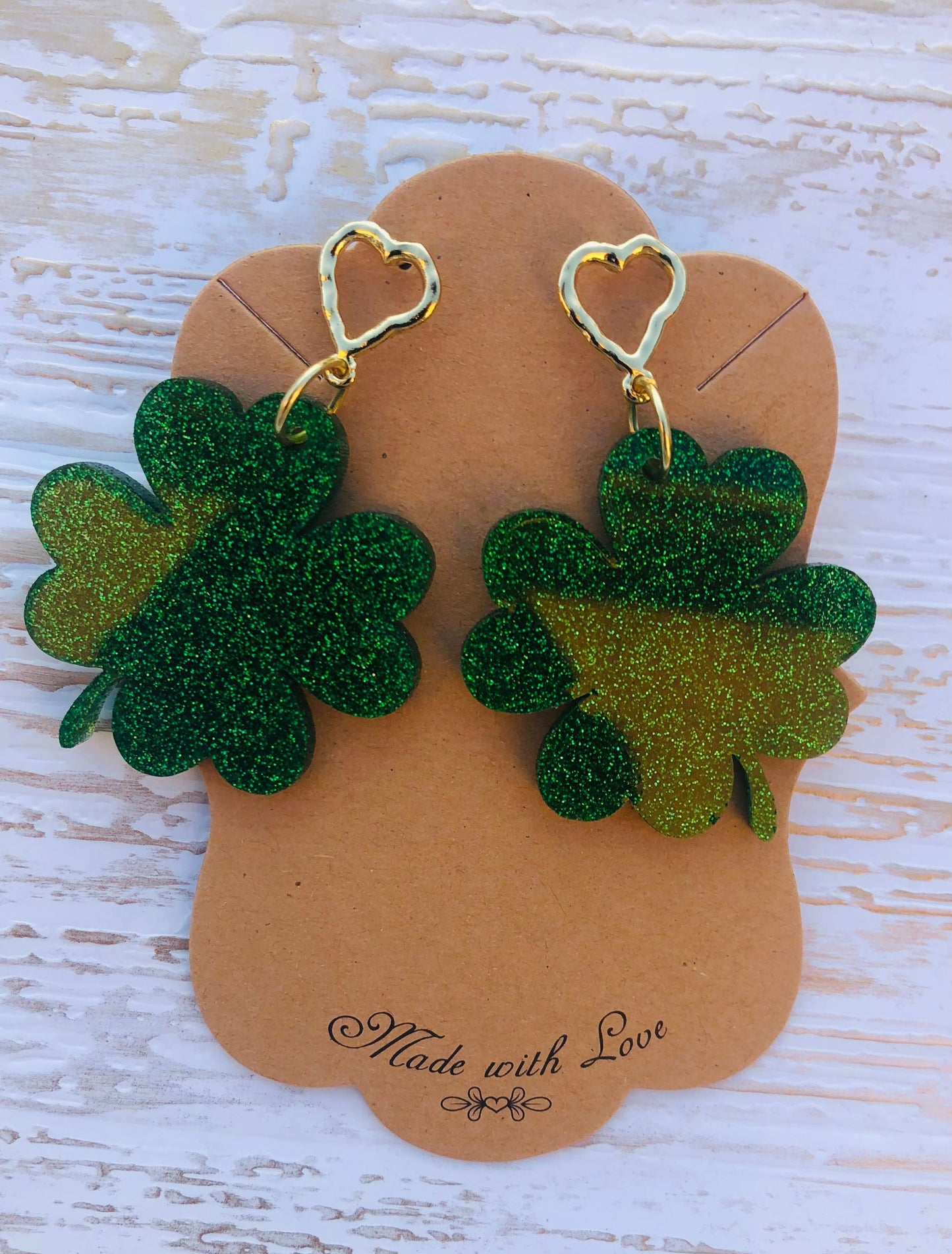 Shamrock Acryllic Earrings