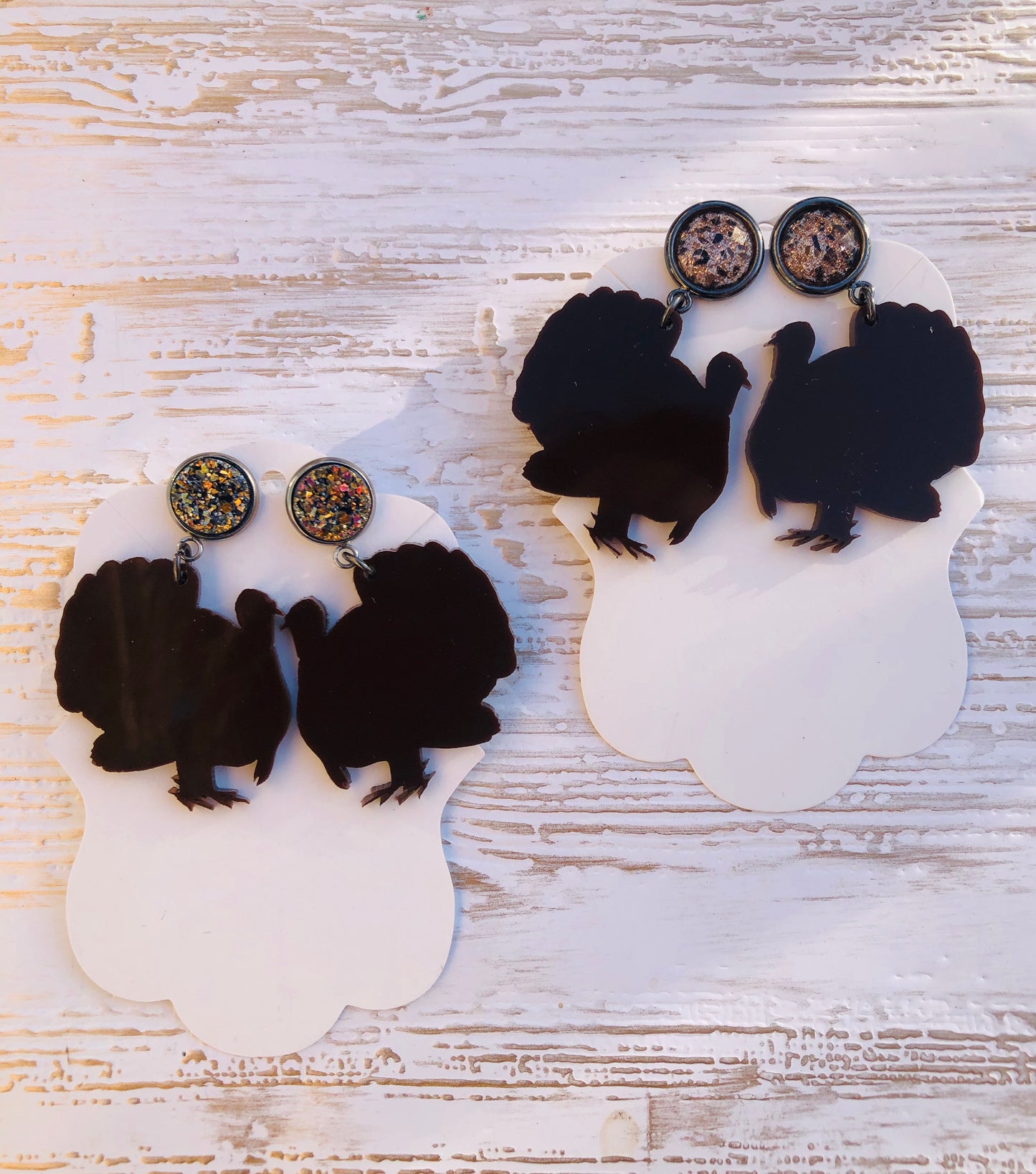 Acrylic Turkey Thanksgiving Earrings