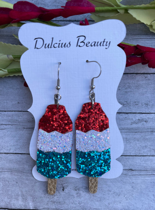 Mini Bomb Pop 4th of July Earrings