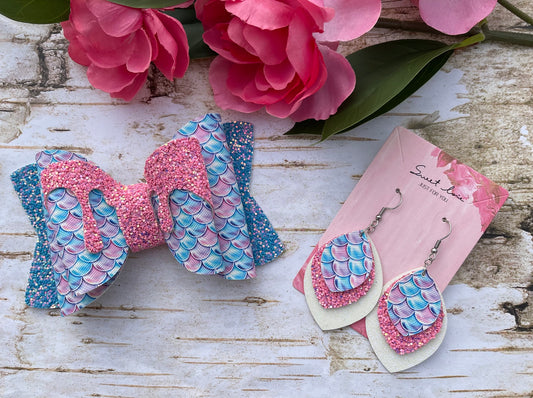 Mommy and Me Mermaid and Bow Set