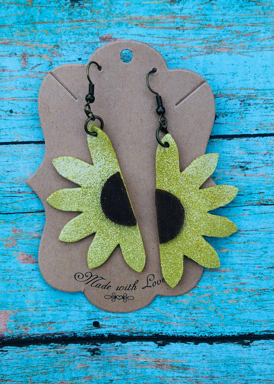 Split Sunflower Earrings