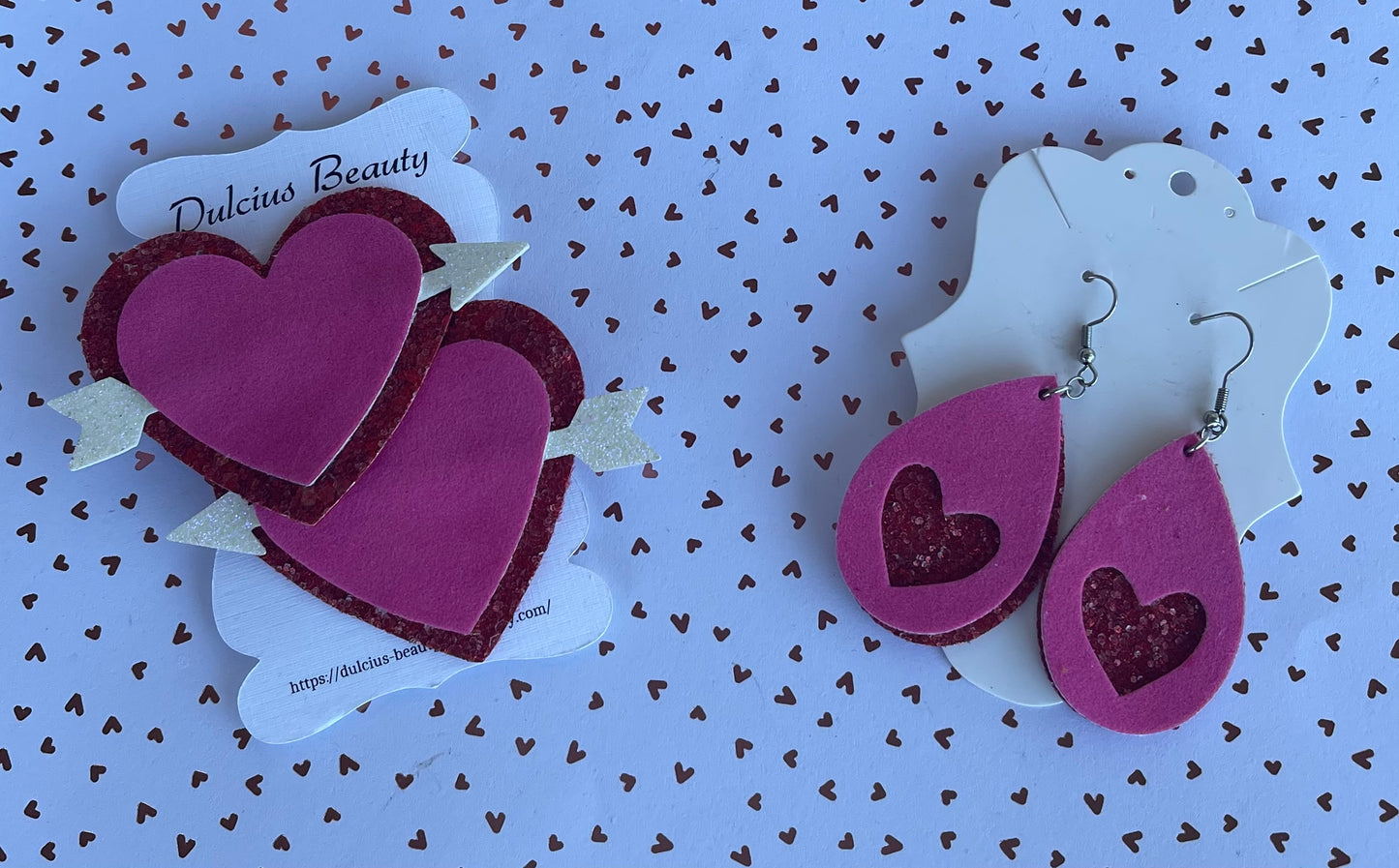 Mommy and Me Heartbreaker Clips and Earrings