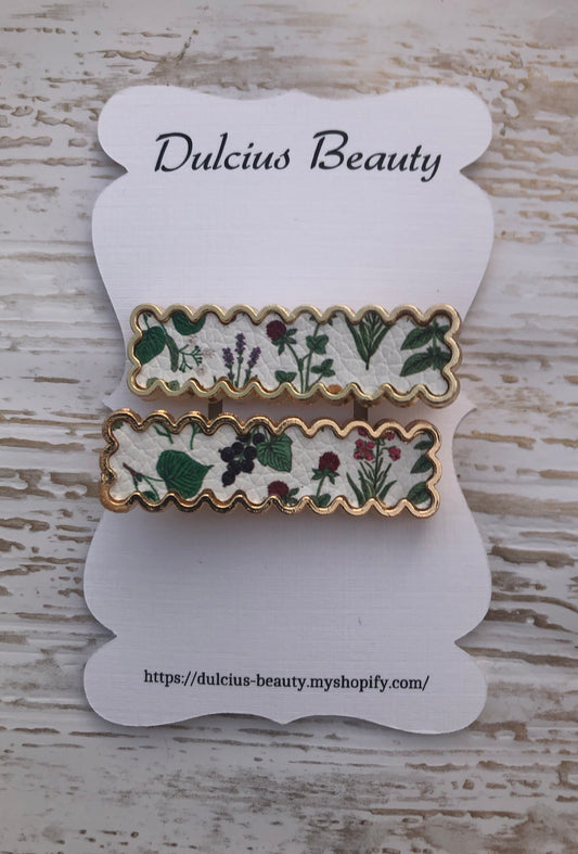 Mini Scalloped High Tea Hair  Clips