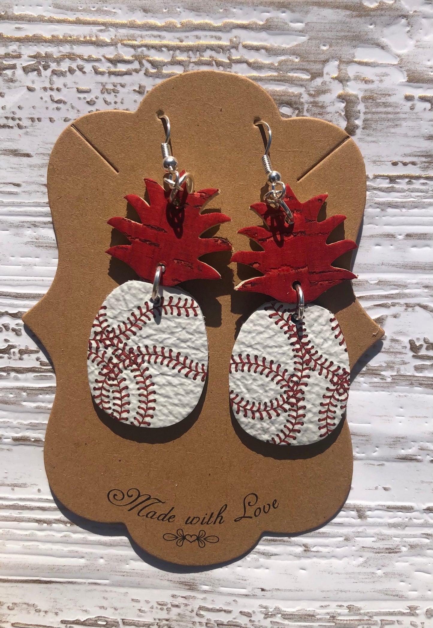 Baseball Pineapple Earrings