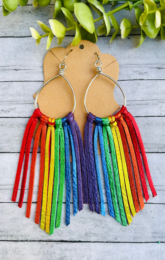 Chasing Rainbows Hand Tied Fringe