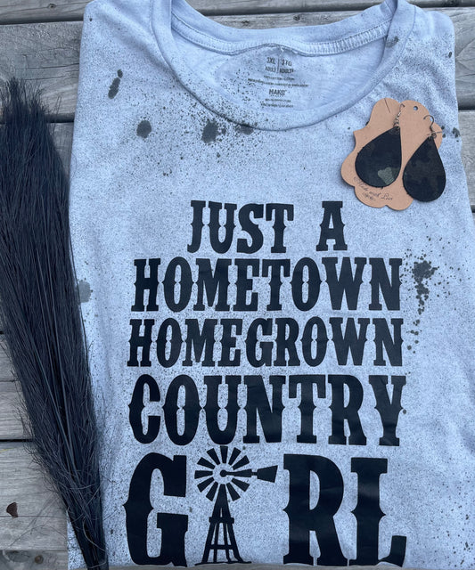 Country Girl T-Shirt and Matching Earrings