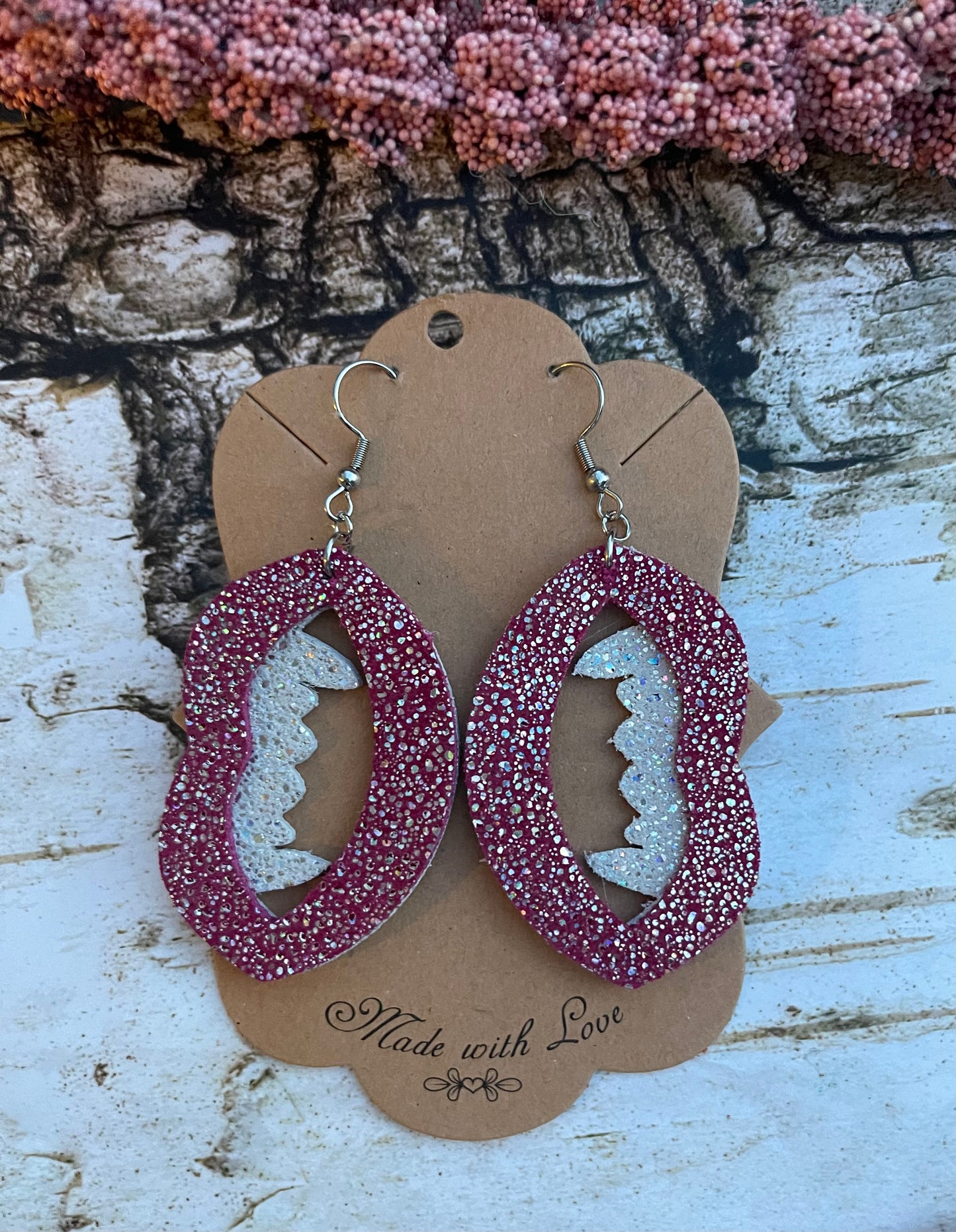 Red Vampire Lip Earrings