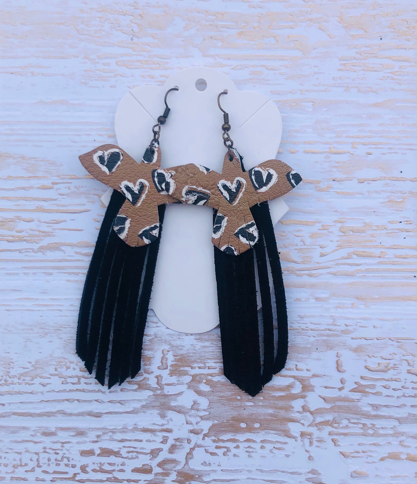 Love Birds Leather Fringe