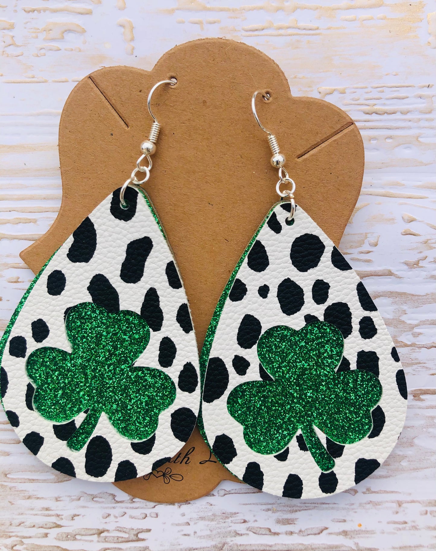 Shamrock and Dalmatian Print Teardrop Cut-Outs