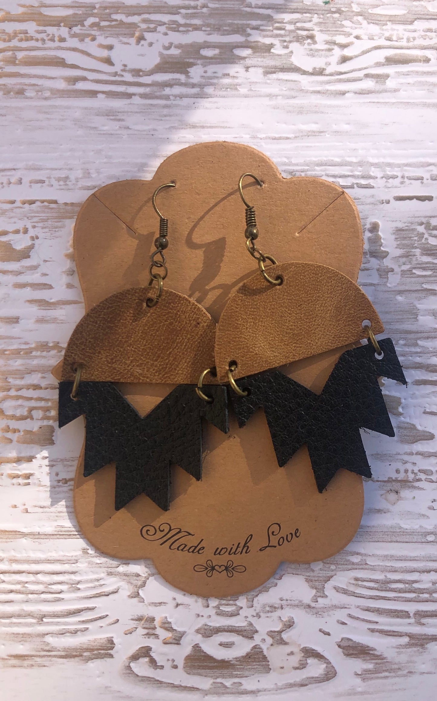 Black and Brown Aztec Earrings