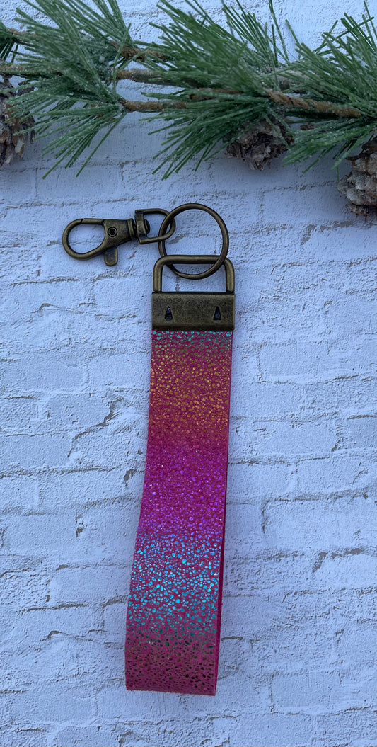 Pink Rainbow Keychain