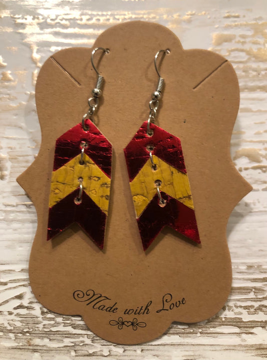 Mini 1.5” Team Color Chevron Earrings