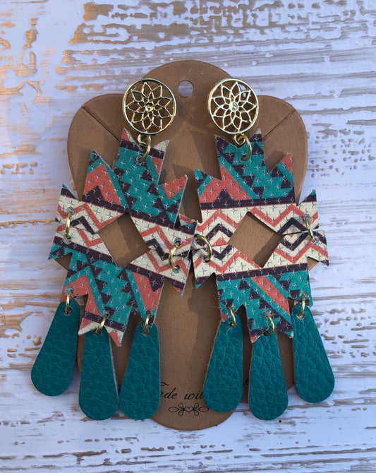 Aztec Dangle Earrings