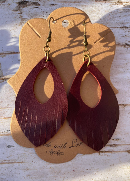 Merlot Crystal Fringe Drops