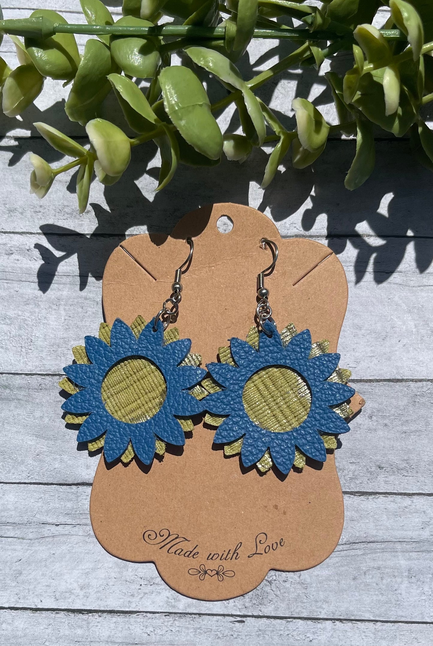 Support The Ukraine Layered Flower Earrings