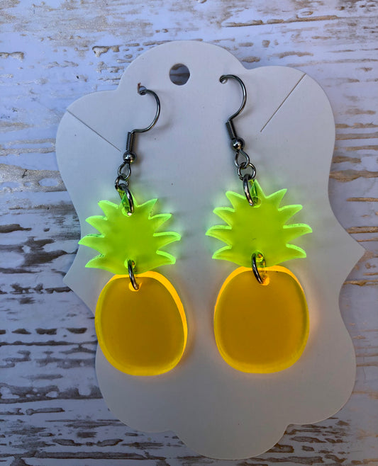 Acrylic Pineapple Earrings